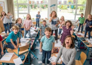 Kids Hollering 6 7 in Classroom​