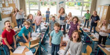 Kids Hollering 6 7 in Classroom​