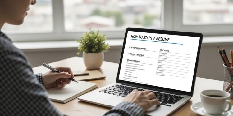 how to start a resume