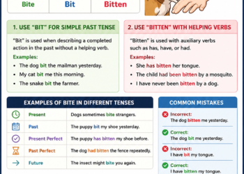 past tense of bitten