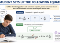 a student sets up the following equation