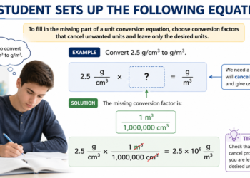a student sets up the following equation