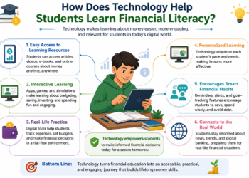 how does technology help students learn financial literacy graph