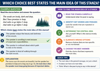 Which Choice Best States the Main Idea of This Stanza