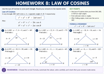 Homework 8 Law of Cosines